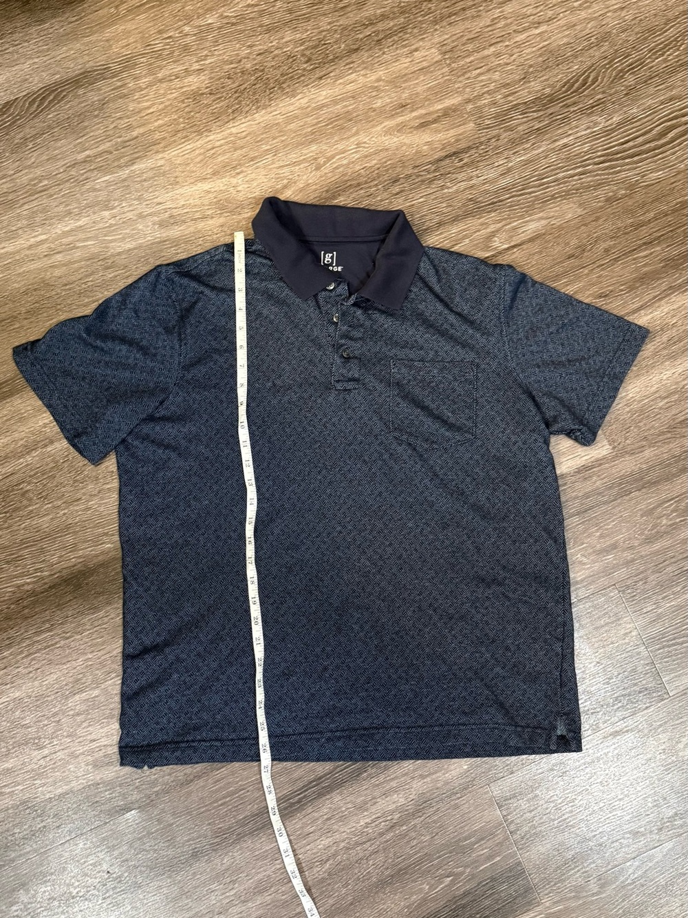 George Men’s Navy Polo with Dark Accent Collar